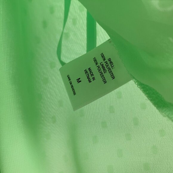 New York & Company Top Green Swiss Dot Sleeveless Halter Tank NWT - Picture 7 of 11